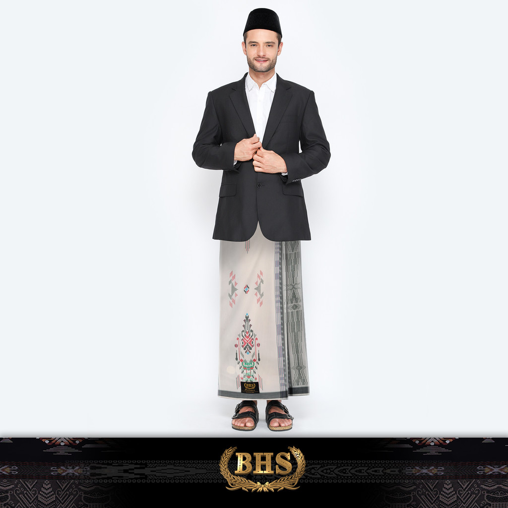 Sarung BHS Masterpiece Gold Motif M81 SGE Putih Merah