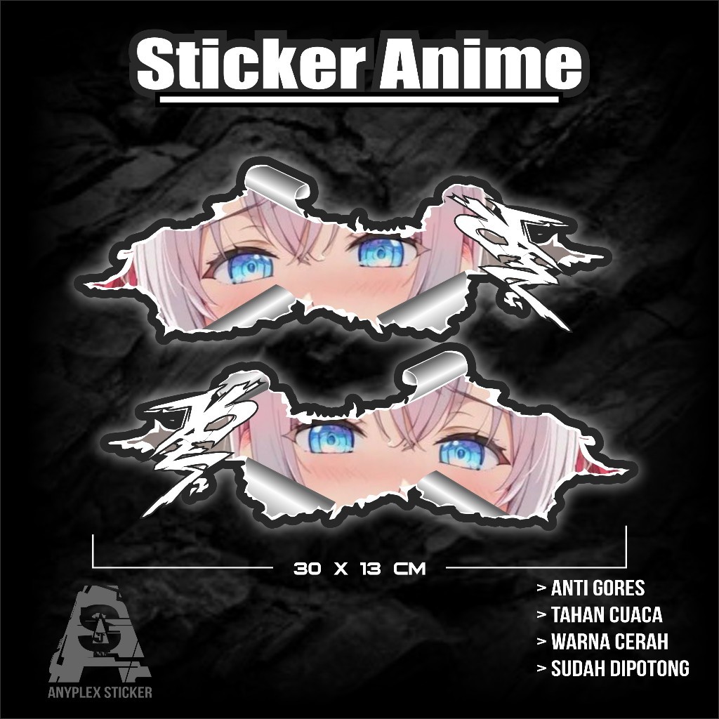 Sticker Anime Stiker Anime Untuk Motor.mobil Pc Laptop Dll Bisa Custom Gambar Lain