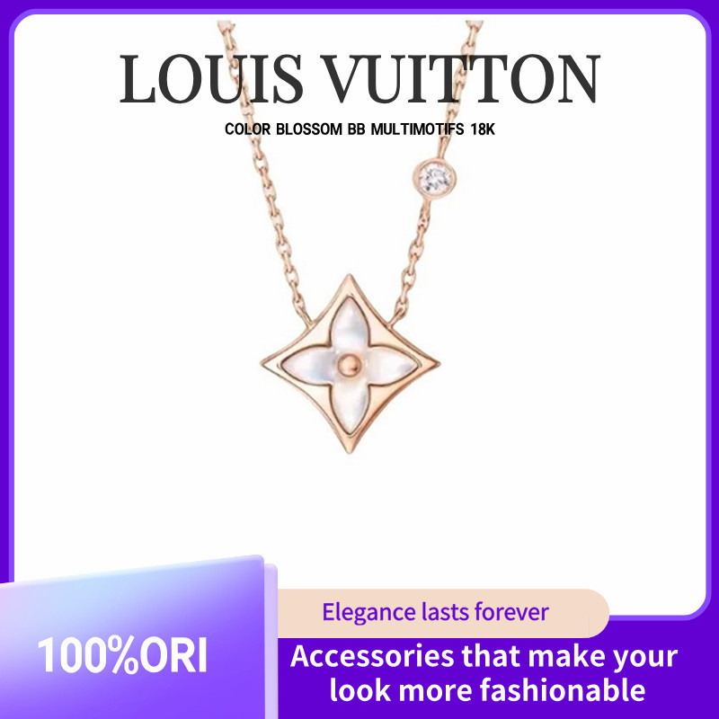 [100% Original]kalung wanita kalung emas New LOUIS VUITTON original 18K gold gelang lv bangle emas a