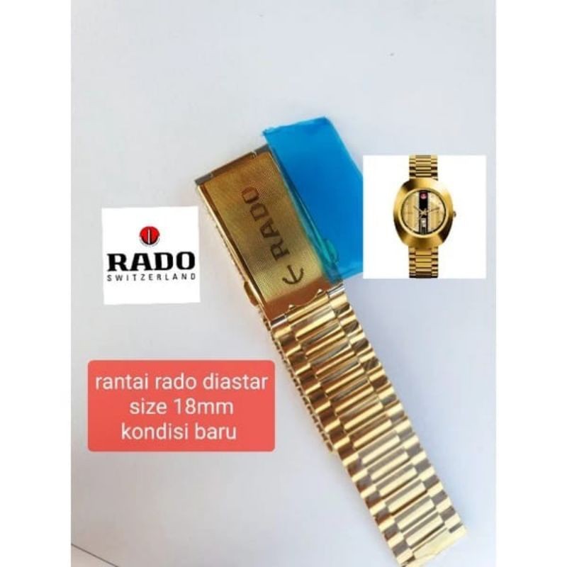 Rantai Jam Rado Diastar Rantai Rado 18mm Gold