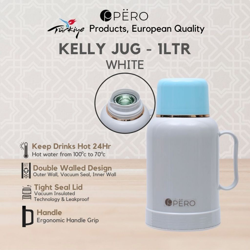 ARFSHOP Pero Kelly Termos Jug Panas Dingin 24 Jam 1Liter / Thermos with Handle / Termos Air Panas Ba