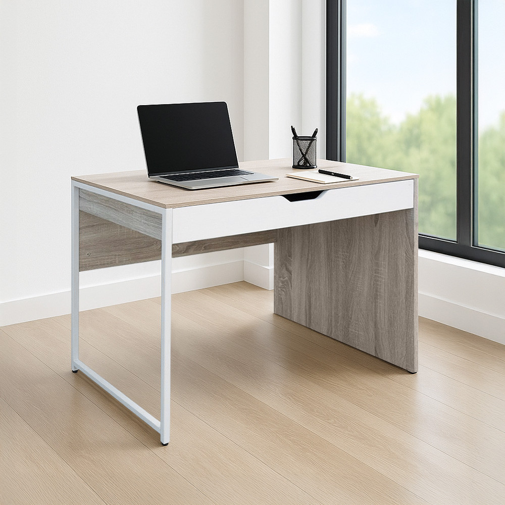 Informa Heize Meja Kantor - Putih Office Table Furnitur Kantor Meja Kerja Belajar Serbaguna