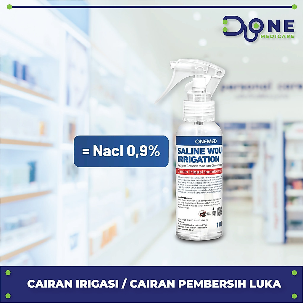 ONEMED Saline Wound Irrigation Spray 100ML NaCl Cuci Luka
