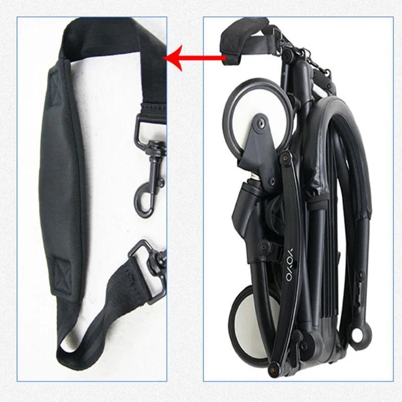Baby Stroller Accessories Stroller Shoulder Strap For YOYO/Babyyoya/BabyThrone Stable Black Portable