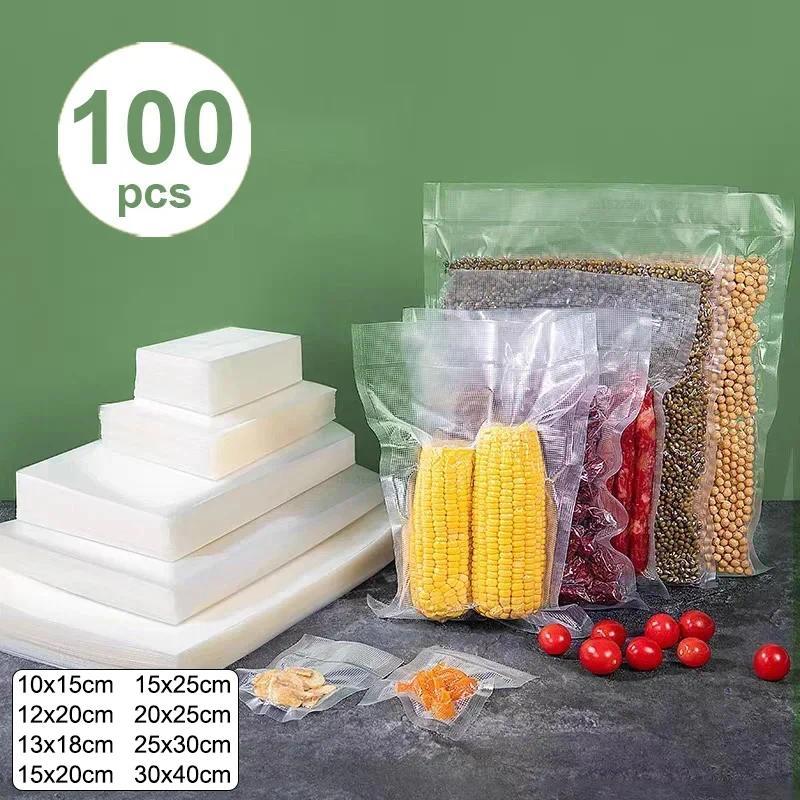 100pcs Vacuum Bag Kiten Food Vacuum Sealer Bag Thick 0.2mm Storage Vacuum Packaging Bags Food Packin