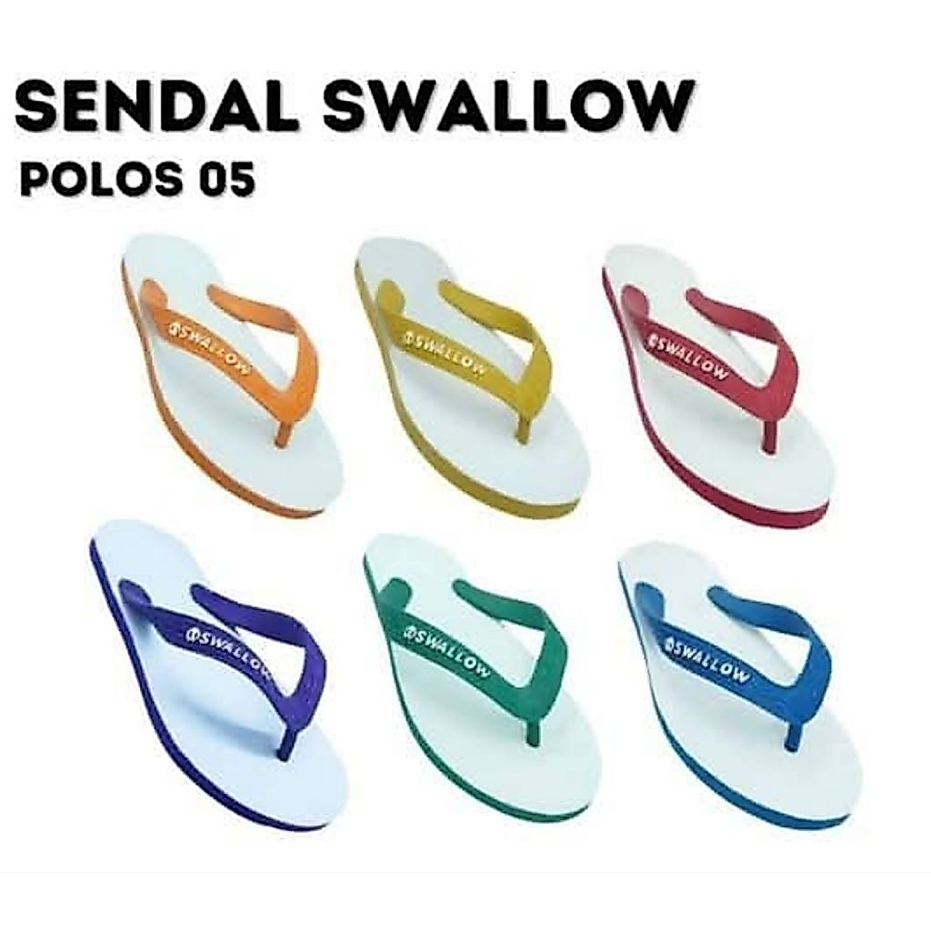 Sandal_Smd Sendal Swallow Putih Polos
