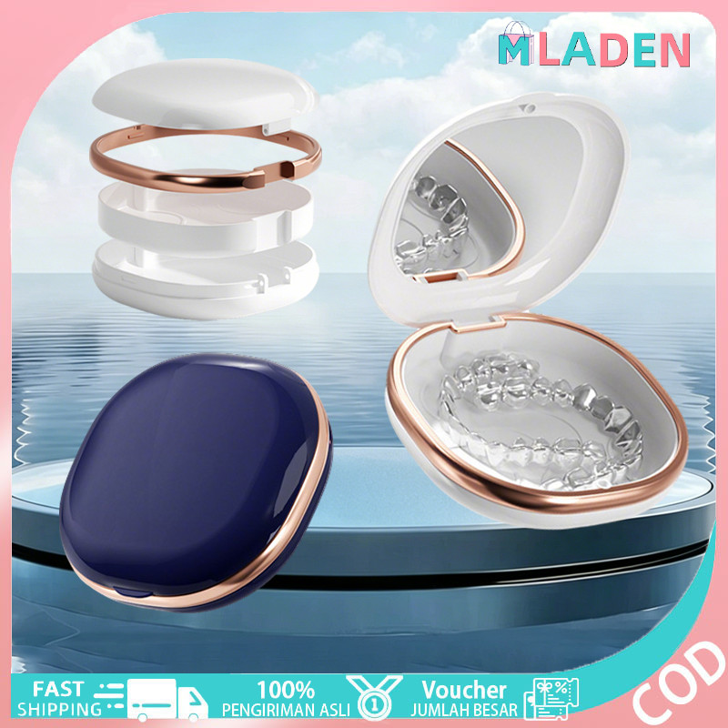 MLADEN Tempat Retainer Gigi Kotak Retainer Gigi Portabel Kotak Retainer Box Gigi Palsu Protesa