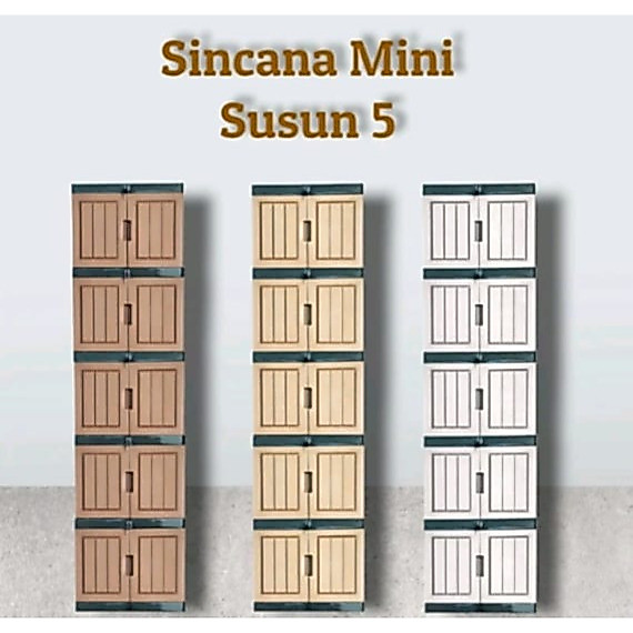 Lemari Plastik 5 Susun / Lemari 5 tingkat / SINCANA KAYU MINI - RENATA MINI - ORION MINI