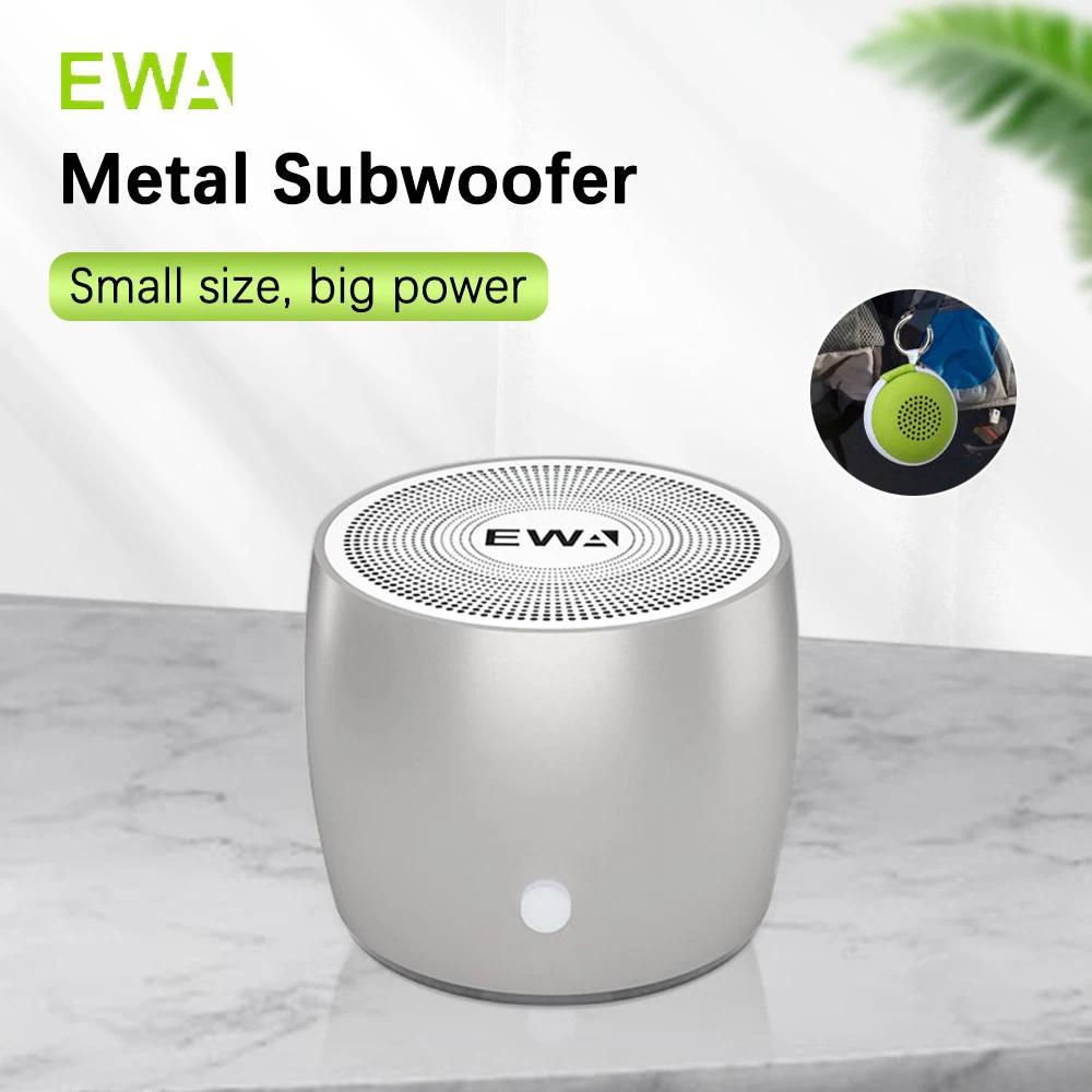 EWA A103 Mini Bluetooth Speaker Bass Sound Portable Wireless Speaker IPX5 Waterproof Metal Body Box 