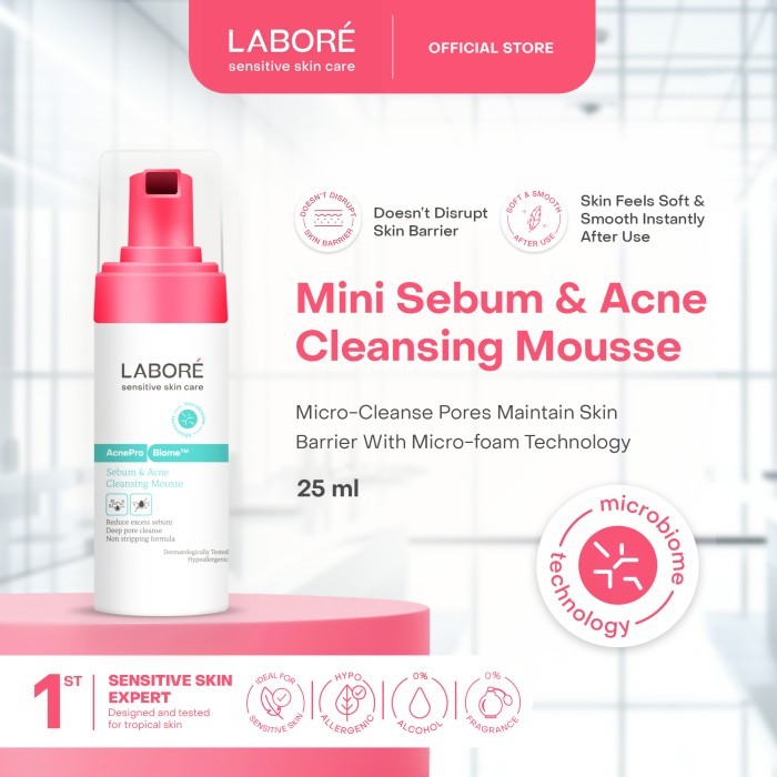 [NJ Gift Not For Sale] LABORÉ Sensitive Skin Care Sebum & Acne Cleansing Mousse 25 ml