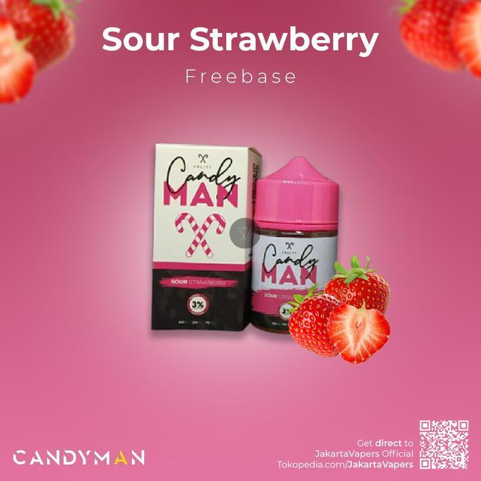 Candyman Sour Strawberry 60mL by FVS x TNT - Liquid Candy Man