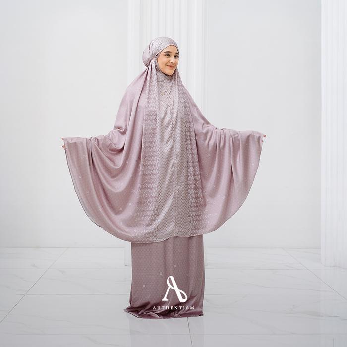 AUTHENTISM ID | Fathiyya Prayer Set - Mukena Dewasa Motif Floral Silky Premium - AFNI