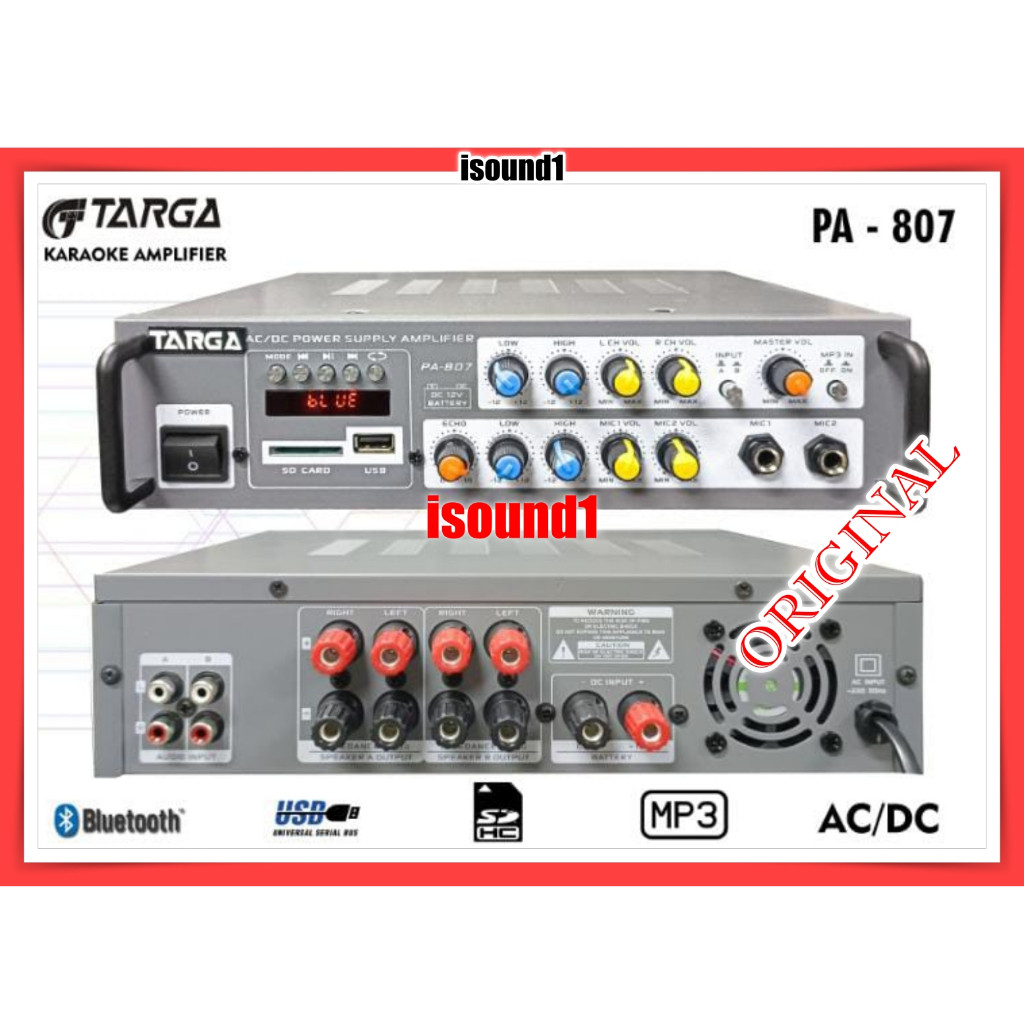 Murah Amplifier TARGA PA807 Ampli TARGA PA 807 Original