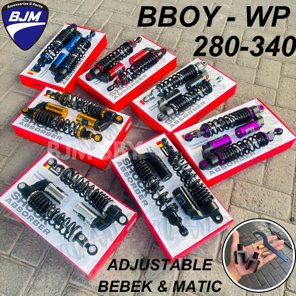 (FREE ANTING) SHOCK 1SET ORIGINAL BBOY SHOCKBREAKER TABUNG ATAS MODEL WP DAN KTC EXTREME 280MM 320MM