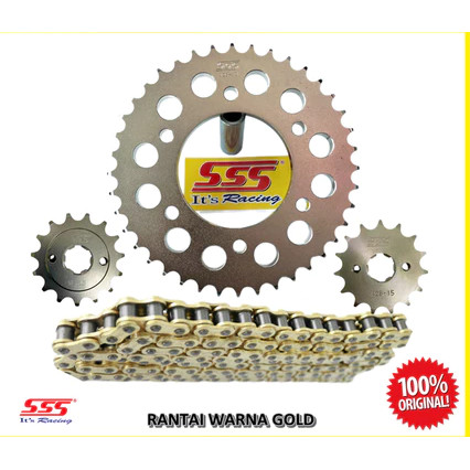 Gear Set SSS 428 RX King Jupiter Z Vega R Jupiter MX F1ZR (Bebek Yamaha) Ukuran 14T 34T 35T 36T 37T 