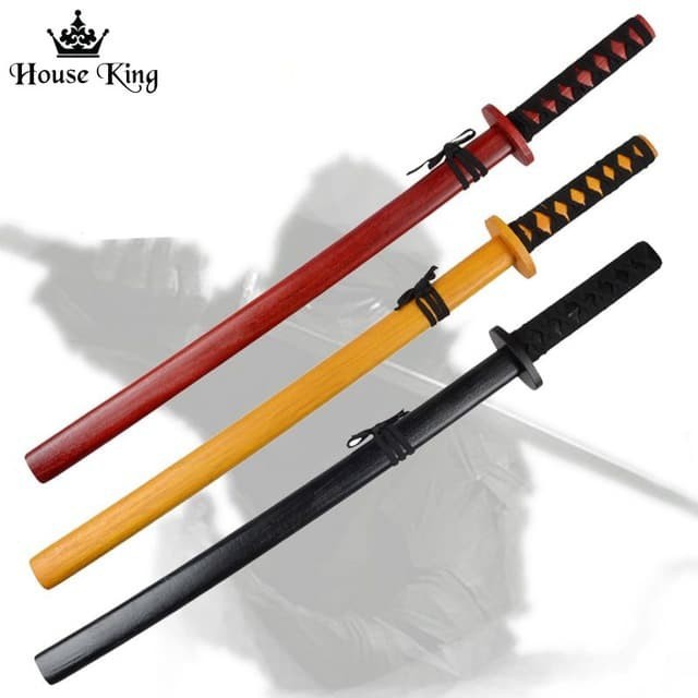 samurai katana bokken || wooden katana sword mainan pedang kayu murah berkualitas