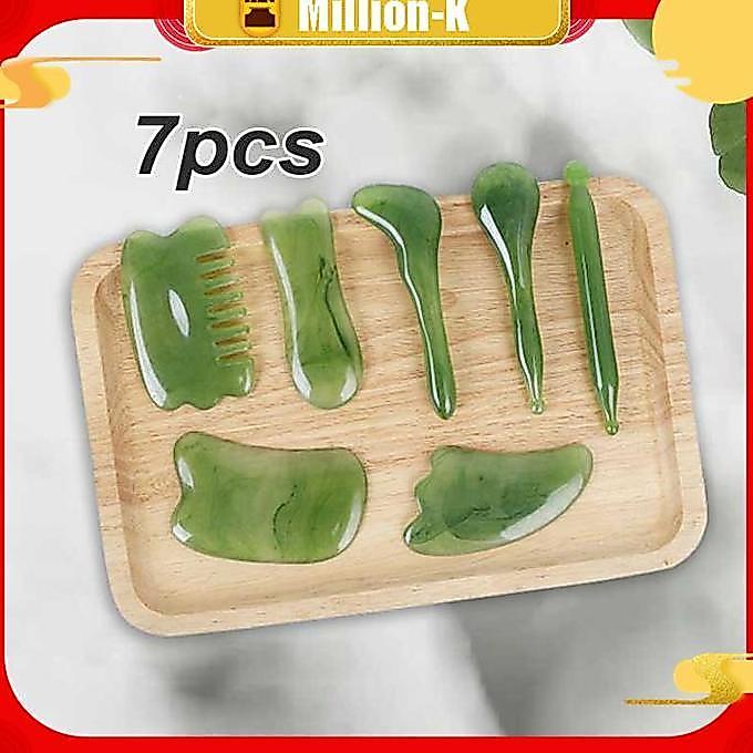 KEZOUKAKU Gua Sha Board/Gua Sha Jade/Gua Sha Jade Roller/Alat Pijat Wajah