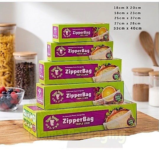 Best Fresh Plastik Penyimpanan Makanan Zipper Bag Triple Lock PREMIUM! - Zipper Bag Daging Triple Lo