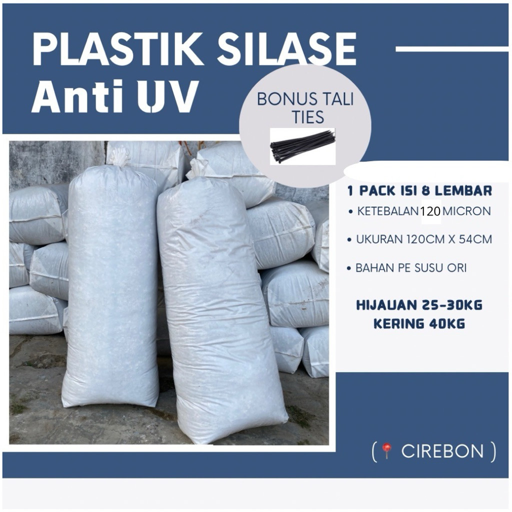 plastik silase anti UV isi 8 ketebalan 120 micron plastik tebon jagung plastik silase
