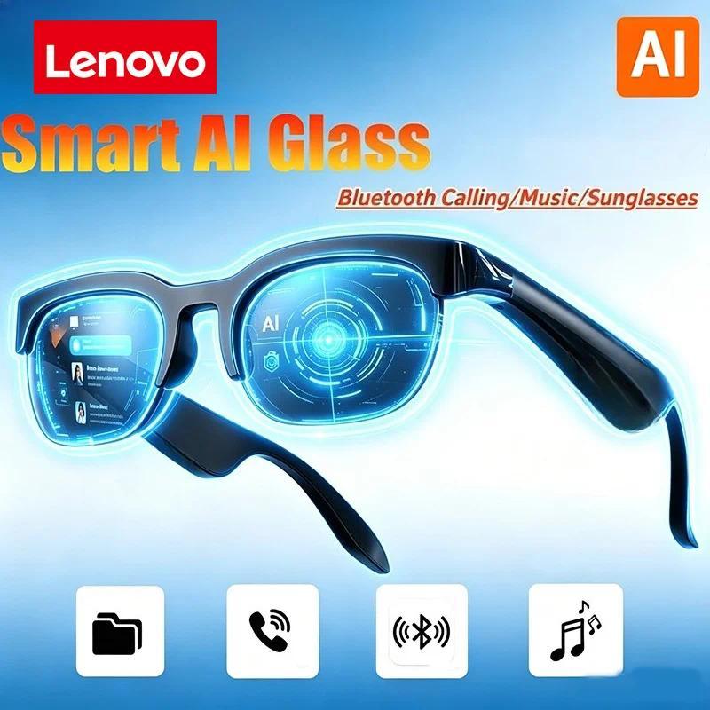 Lenovo Smart AI Glasses Remote Control Touch with Translator Assistant Music Bluetooth Sunglasses fo