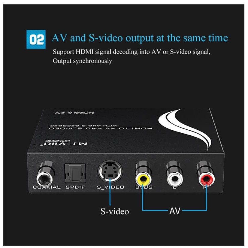 HDMI to AV + S-VIDEO + SPDIF + COXIAL Converter