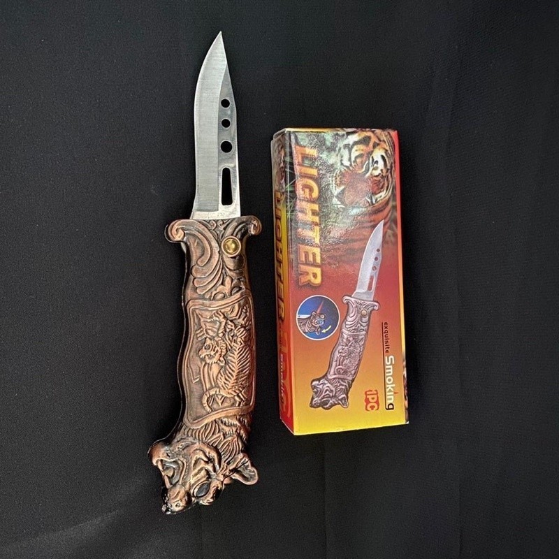 KOREK  GAS BARA PISAU GAMBAR MACAN MANCIS LAS LIGHTER KOREK UNIK