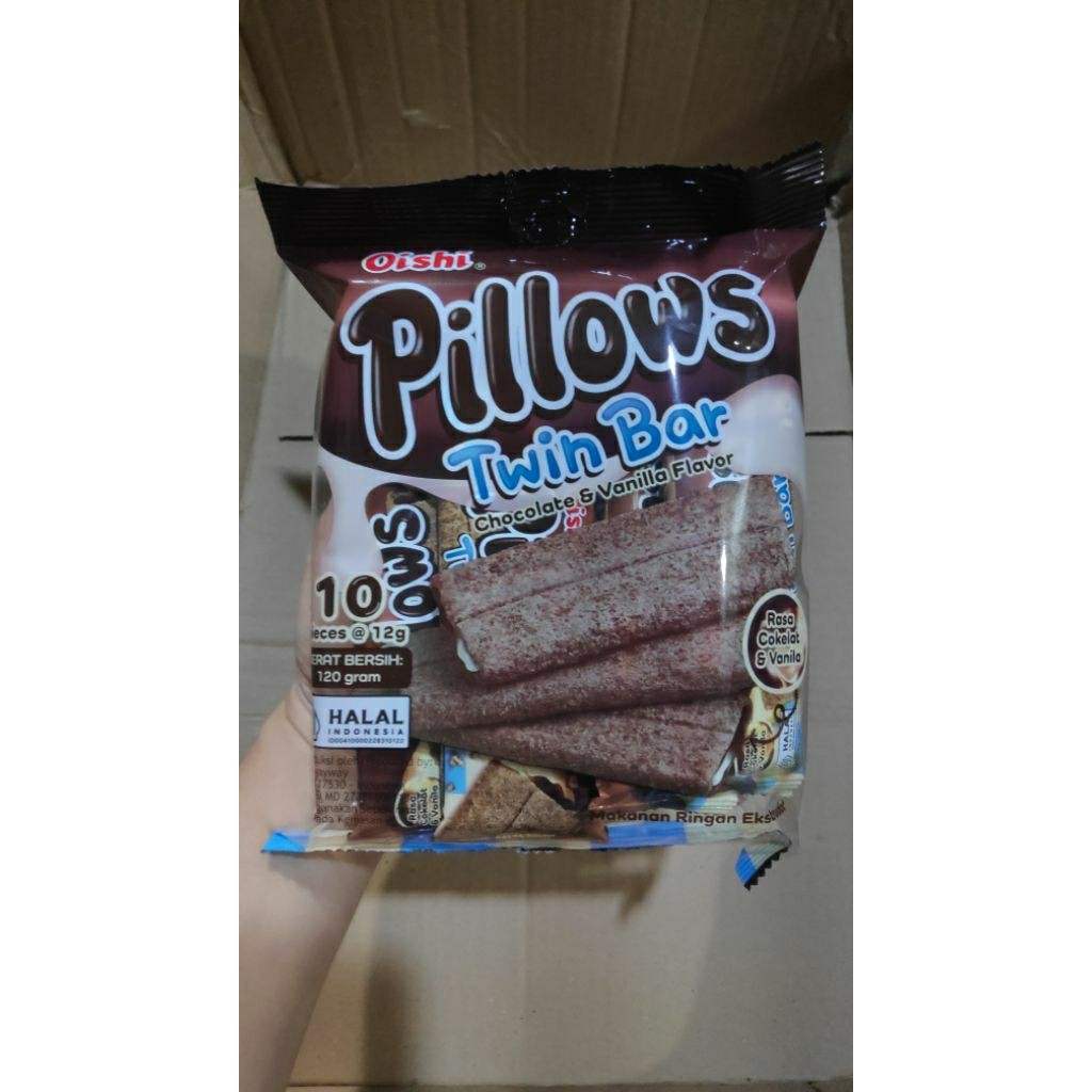 

Pillows Twin Bar Chocolate & Vanilla Flavor ( isi 10 pcs @12gr )