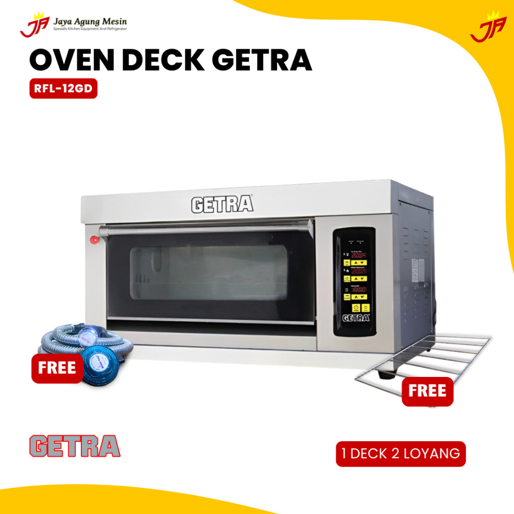GETRA Gas Baking Oven 1 Deck 2 Loyang RFL 12GD GETRA/Oven Getra 2 Loyang RFL 12GD