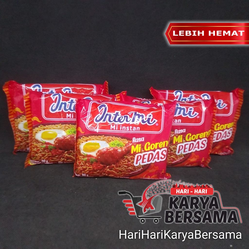 

MAKANAN MIE INSTAN INTERMI RASA MI GORENG PEDAS PACK 5'S X 60GR