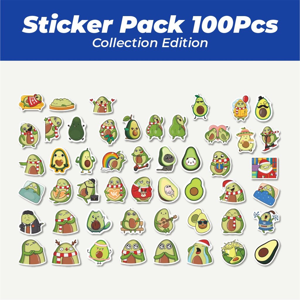 

Hot Stiker Buah Alpukat V3 Lucu Anti Air Stikers Berperekat Waterproof Sticker Decal Buat Motor Helm Buku Journal Koper Casing HP Laptop Botol Minum
