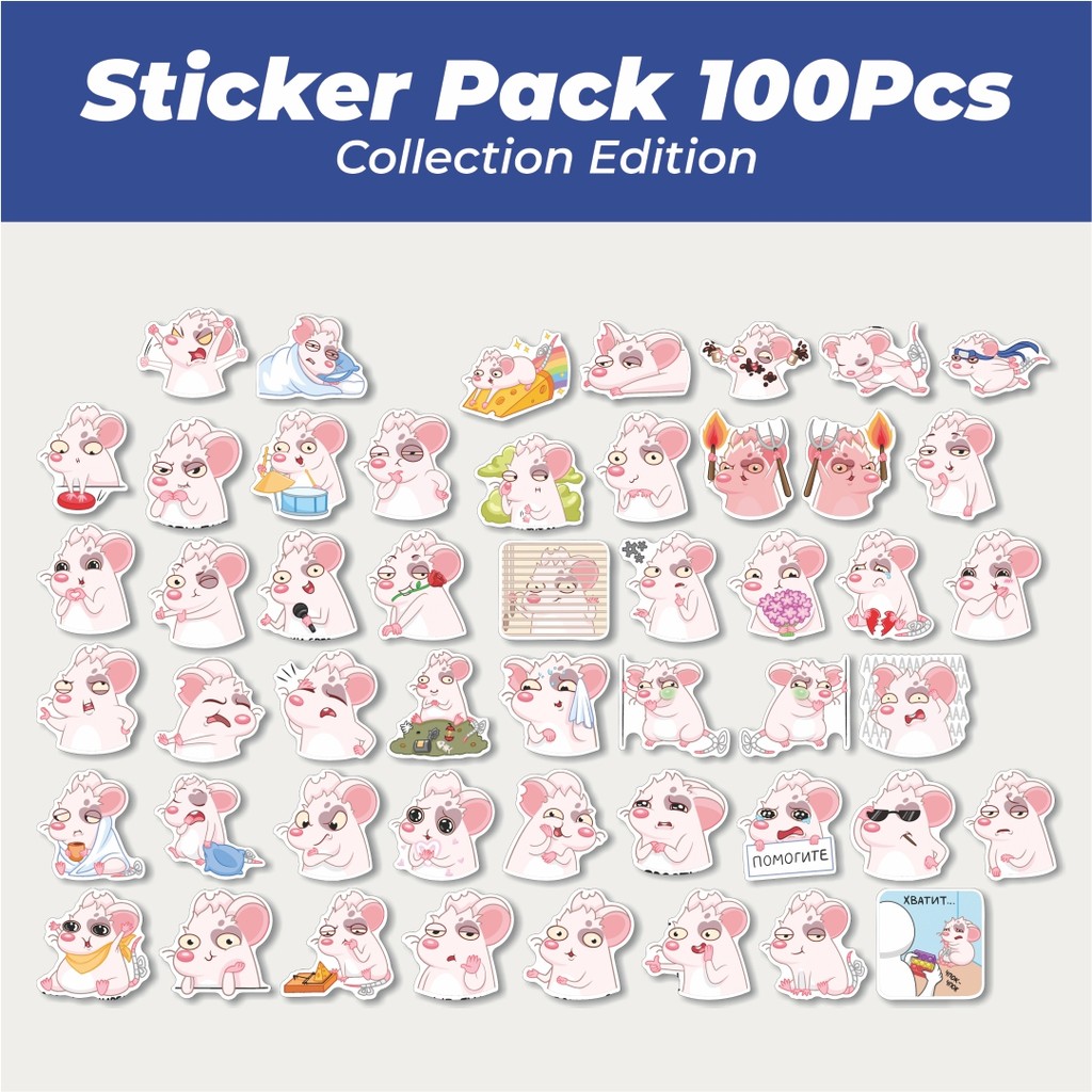 

Hot Stiker Hewan Babi Cute Mike White Lucu Anti Air Stikers Berperekat Waterproof Sticker Decal Buat Motor Helm Buku Journal Koper Casing HP Laptop Botol Minum