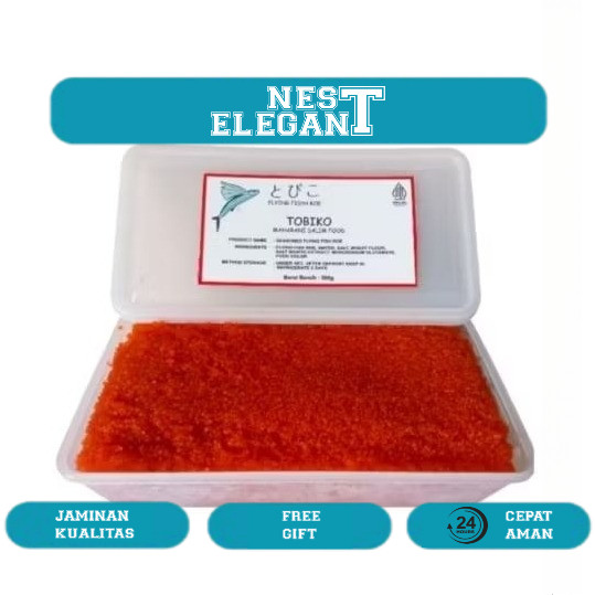 

Tobiko Orange 50gr (telur ikan terbang) grade A premium /fleying fish roe