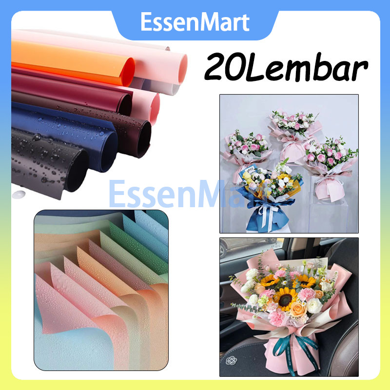 

20 Lembar Flower Wrapping Paper Kertas Pembungkus Buket Bunga Waterproof / Kertas Buket Bunga Dua Warna / Kertas Buket Bunga Cellophane