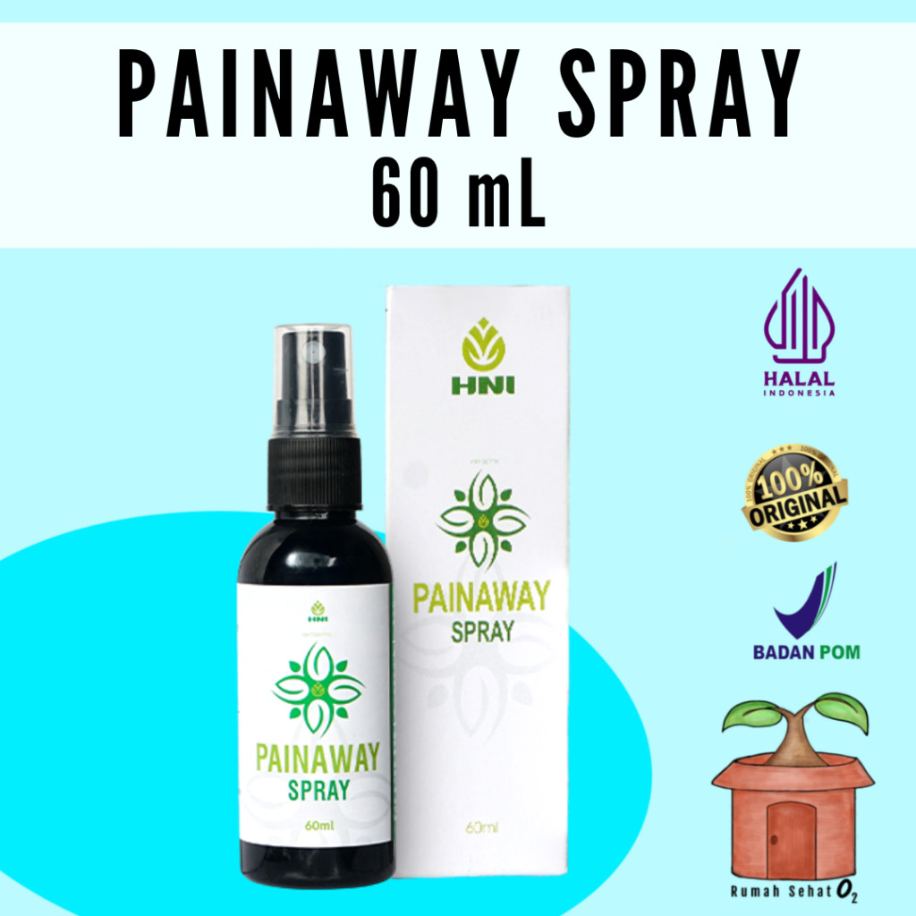 Painaway Spray 60 mL HNI Lintah Minyak Sereh Alkohol Pereda Nyeri Anti Bengkak Histamin