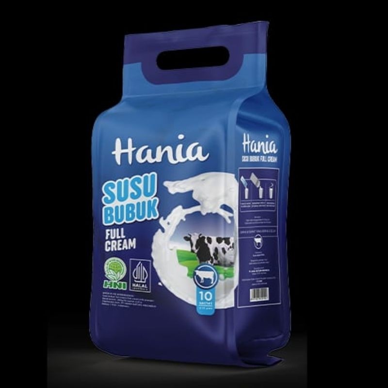 

Hania Susu Bubuk Full Cream HNI HPAI || Susu Sapi || Isi 10 Sachet