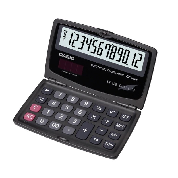 

Casio Calculator SX-220 - Kalkulator Lipat - 12 Digit