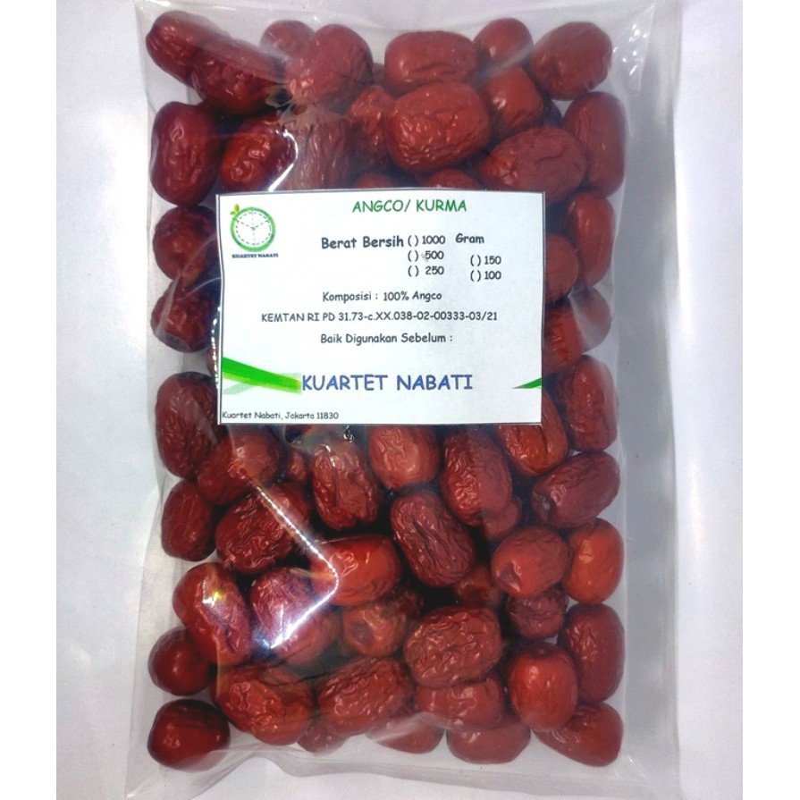 

1000gr Angco - Hong Zao (Red Dried Dates) Premium Dengan Varian Ukuran Jumbo/ Besar/ Sedang/ Kecil/ Irisan