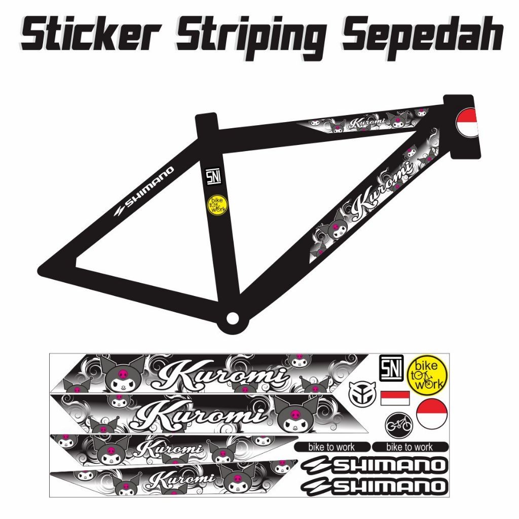 VARIASI STIKER STRIPING SEPEDAH POLET BARU STIKER SEPEDAH STIKER SEPEDAH