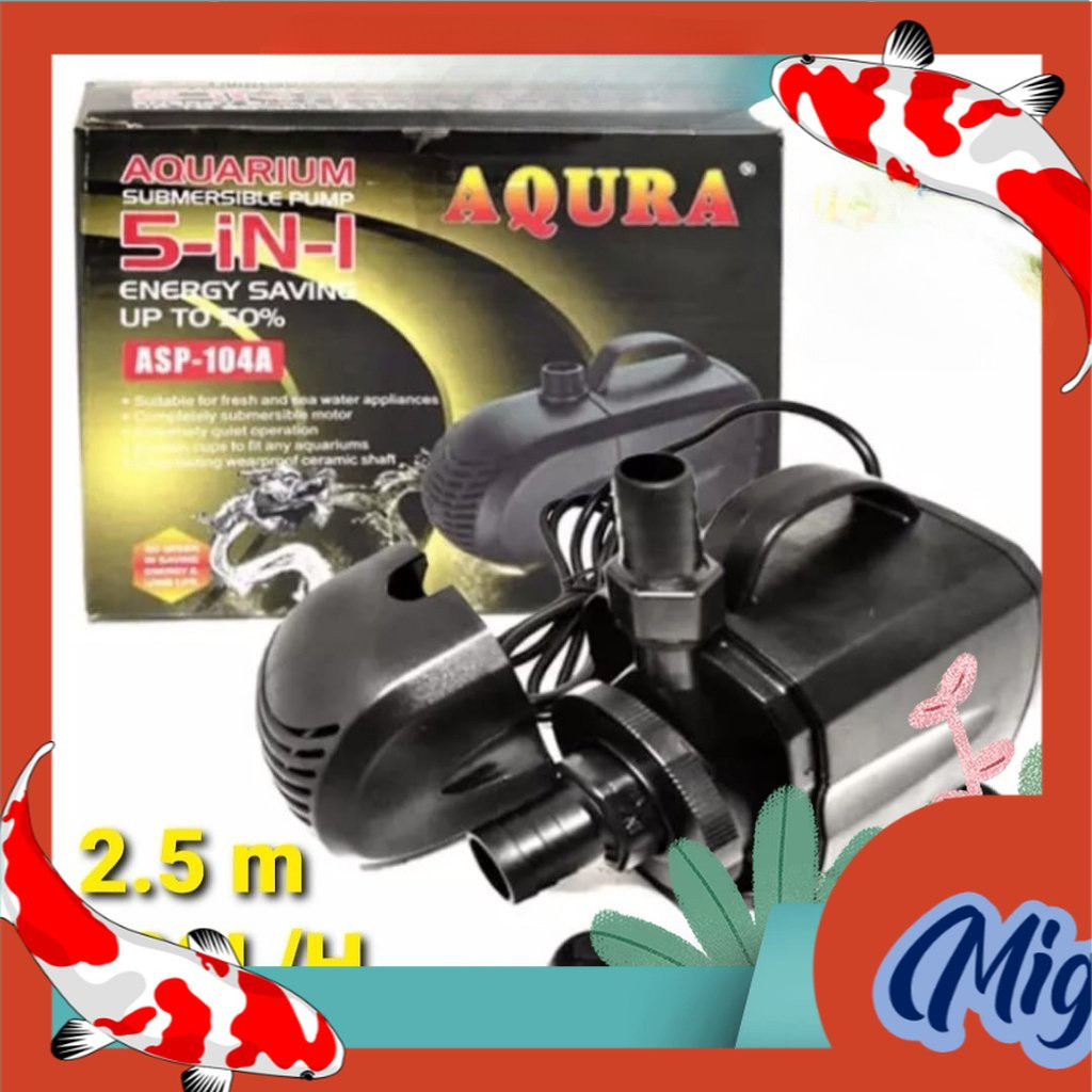 AQURA ASP 104 A POWER HEAD POMPA KOLAM IKAN HIAS