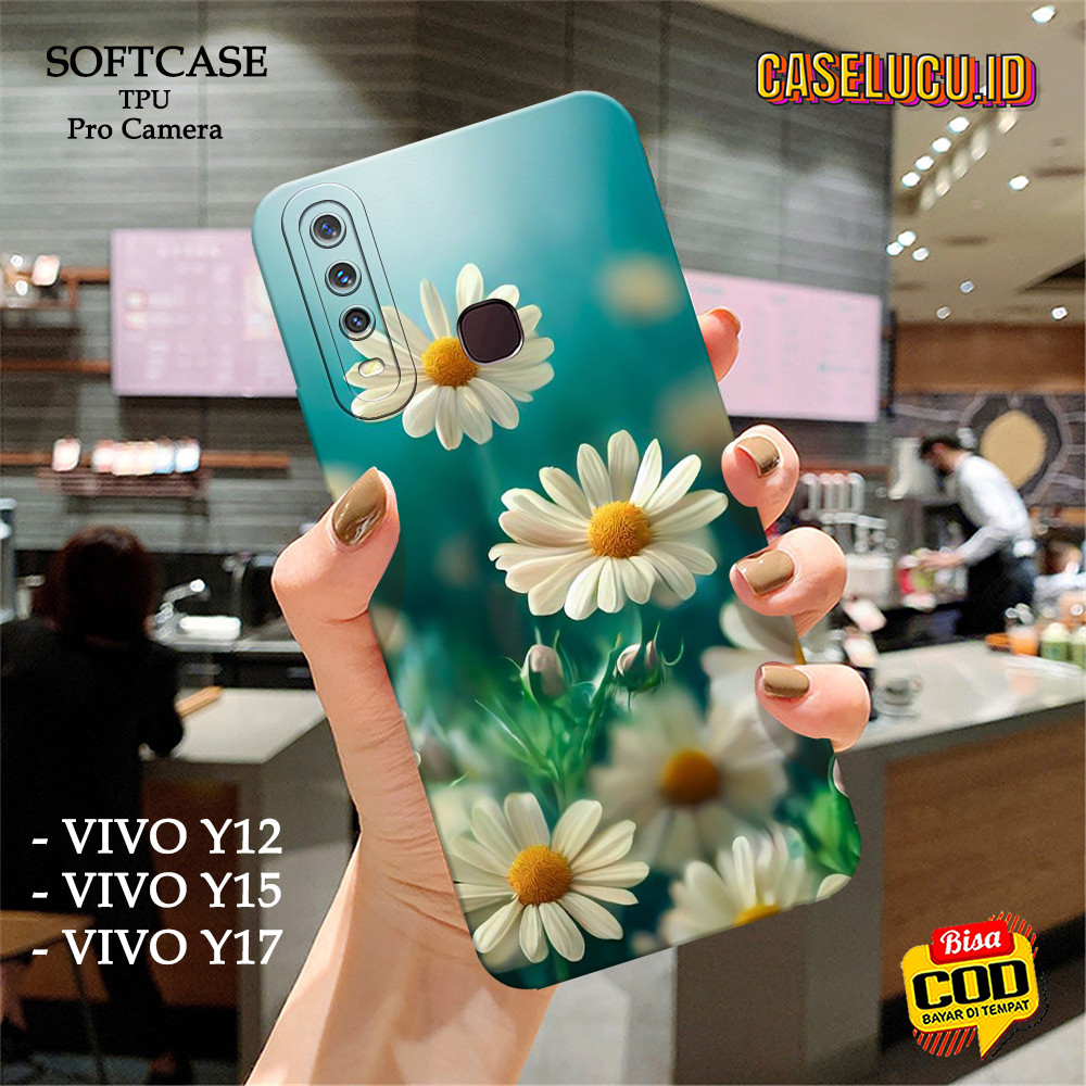 Casing Hp Vivo Y12 / Y15 / Y17 Terbaru - Fashion Case Bunga - Case Vivo Y12 / Y15 / Y17 - Soft Case 