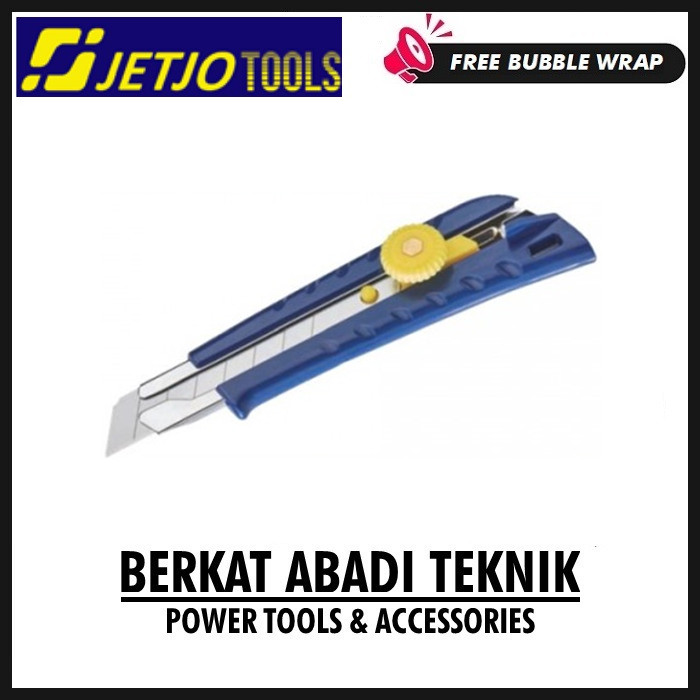 

JETJO Pisau Cutter 18mm Snap Off Utility Knife With Locking 101009
