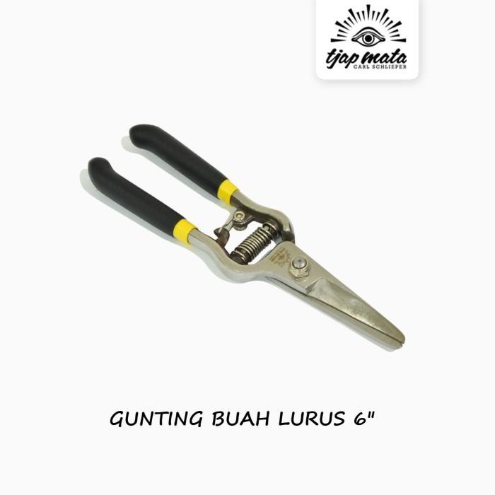 

Gunting Kebun Buah / Bonsai / Ranting 6" Lurus Original TJAP MATA / CAP MATA