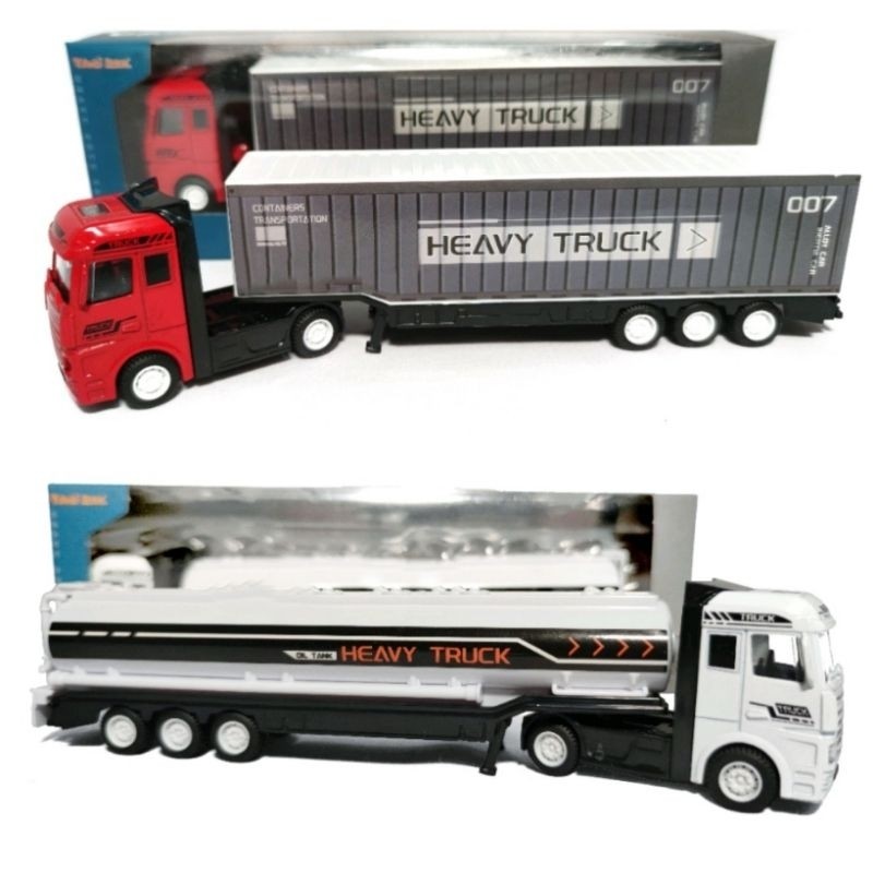 Diecast Truck Kontainer Box Miniatur Diecast Truk Container Tengki