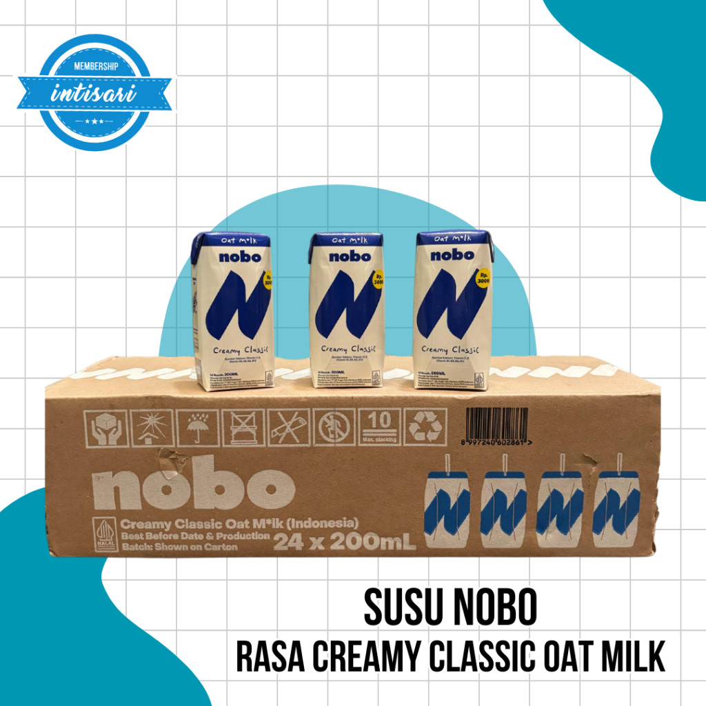 

Susu Nobo Creamy Classic Oat Milk 200ml ISI 24 PCS ( DUS )