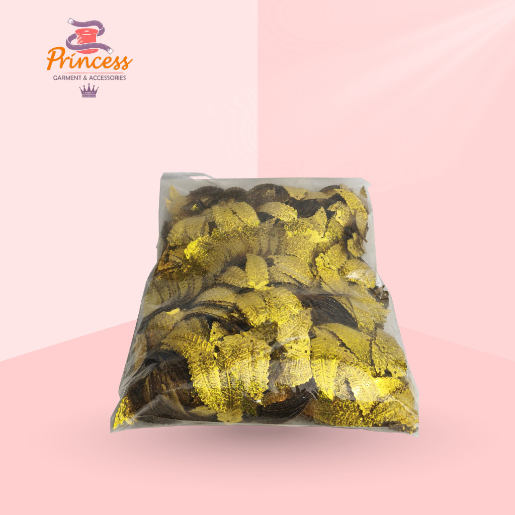 payet daun pisang/monte Manik /piringan / bahan kerajinan/borci paye