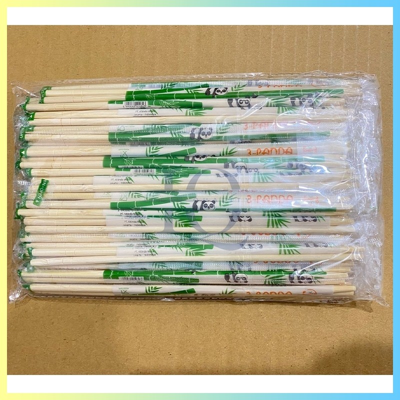 Sumpit Bambu  1 Pack isi 50 set / 50 Pasang SUMPIT BAMBU STERIL