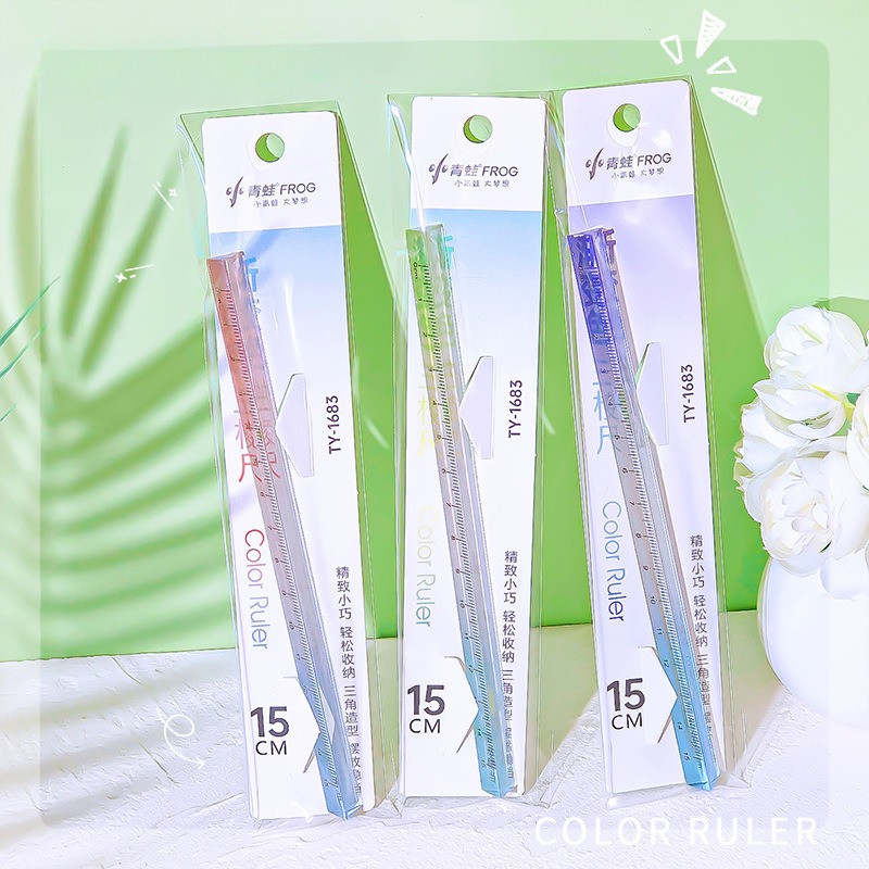 

[HARU] Penggaris Transparan Aklirik Tiga Dimensi Ukuran 15cm Acrylic Triangle Ruler