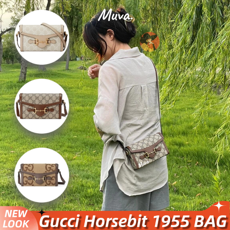Gucci Horsebit 1955 Mini Women's Bag produk klasik 699296 tas untuk ponsel wanita