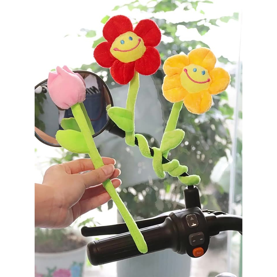 Dekorasi Bunga/Ornamen Buket Tulip/Aksesori Kecil Sepeda Listrik Motor