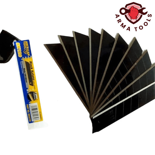 

Refill Pisau Cutter 18mm Black Katana 10Pcs American Tool 8958700